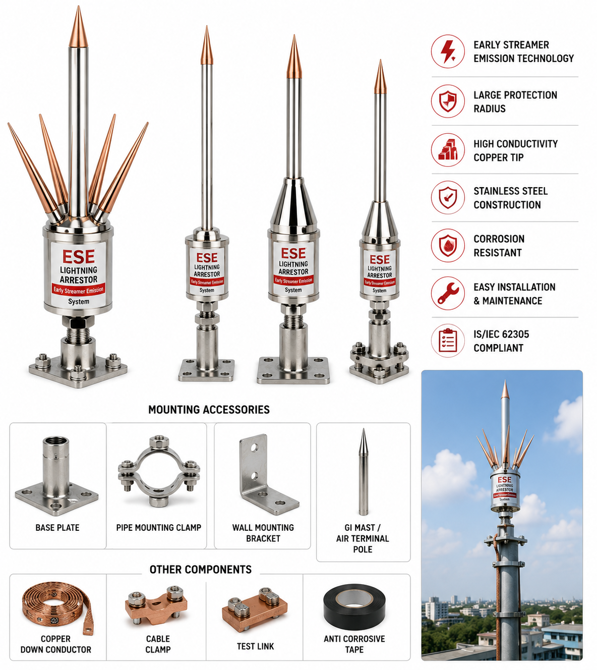 ESE Lightning Arrestor